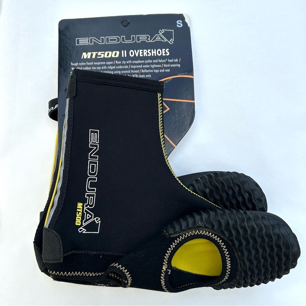 Endura Cycling Overshoes MT500 II Size SMALL‎ EU 37-39.5 Black Neoprene Nylon